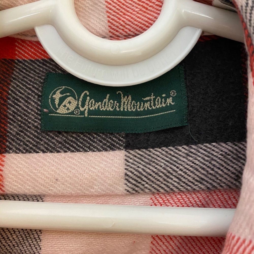 Gander Mountain Red Black White Flannel Shirt - Size XL - Picture 4 of 7